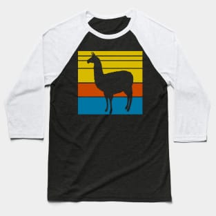 Colourful Llama Baseball T-Shirt